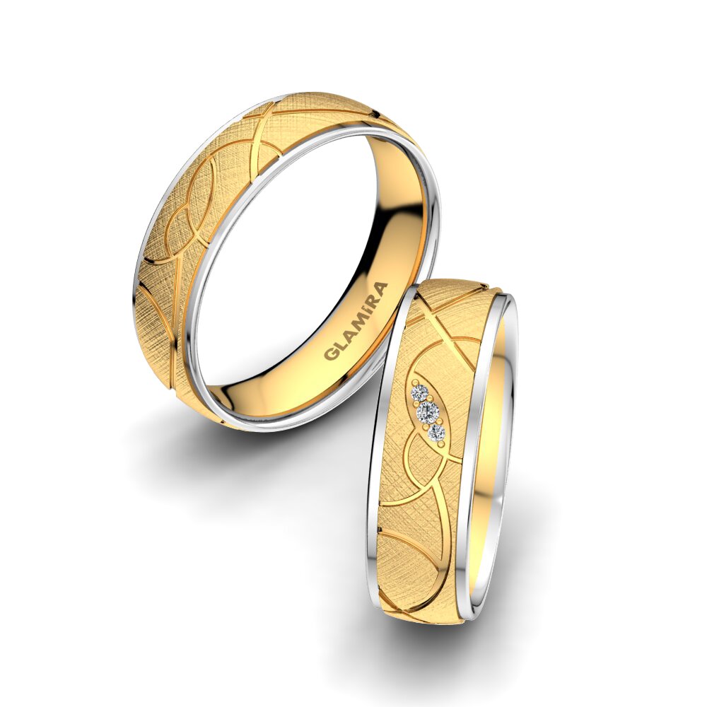 Wedding Ring Golden Aura 6 mm
