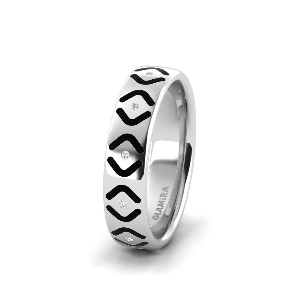Women's Wedding Ring Pretty Feathe 5 mm
