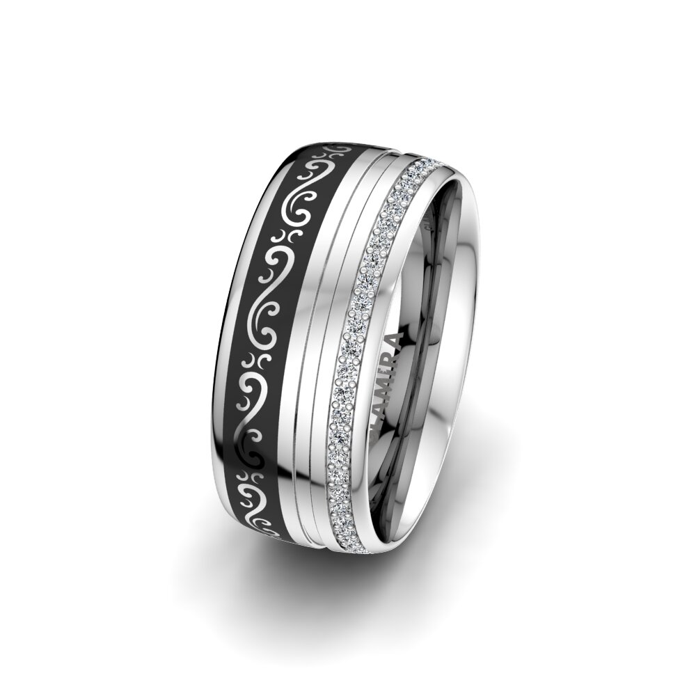 Women's Wedding Ring Infinity Line 8 mm