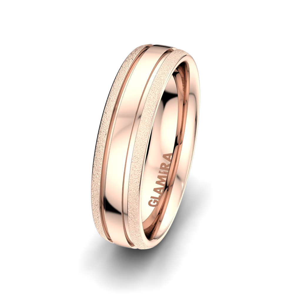 Men's Wedding Ring White Snowflake 6mm