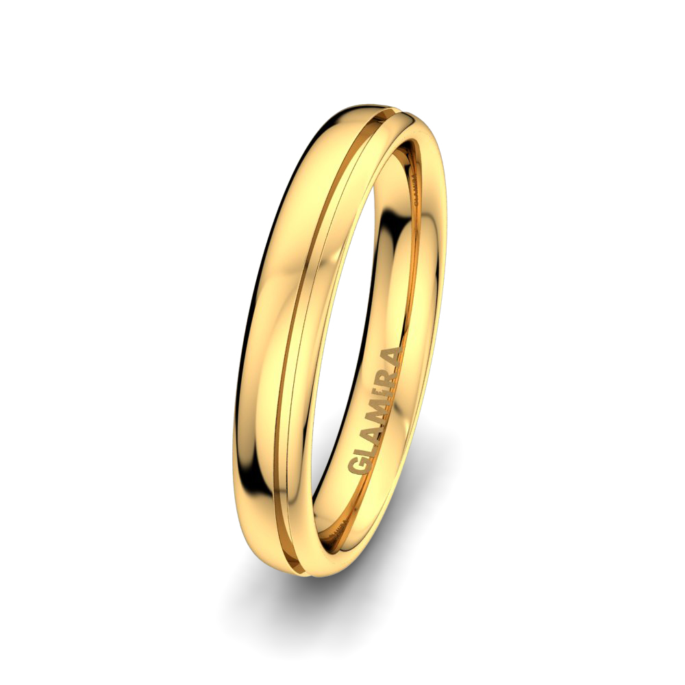 Men's Wedding Ring White Fay 4 mm