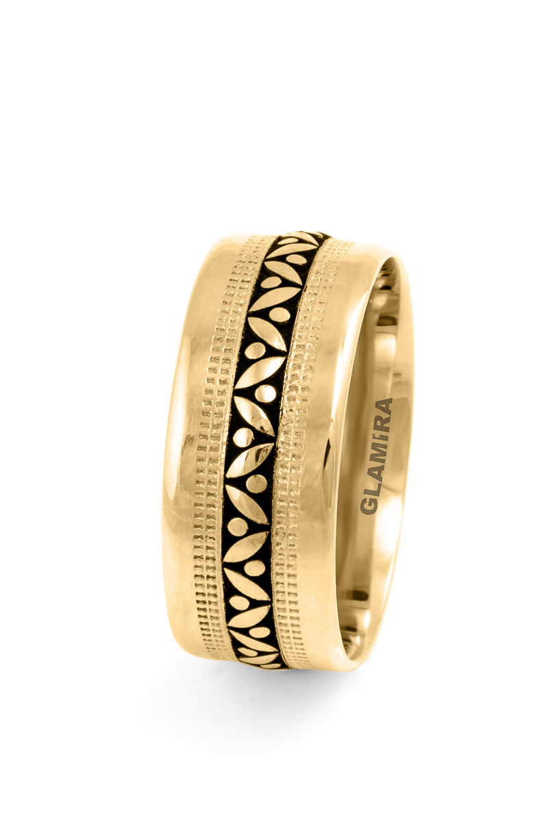 Men's Wedding Ring Ornate Sleek Basic