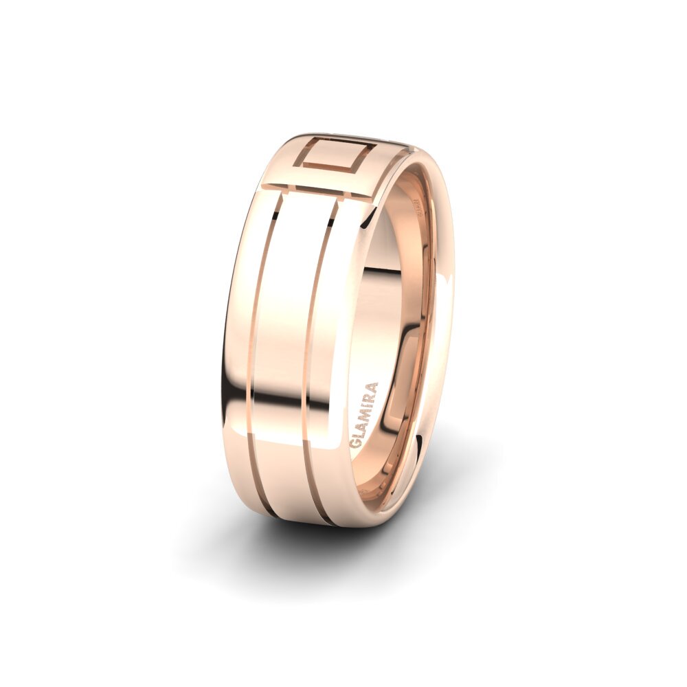 Men's Wedding Ring Glamorous Impression 8 mm