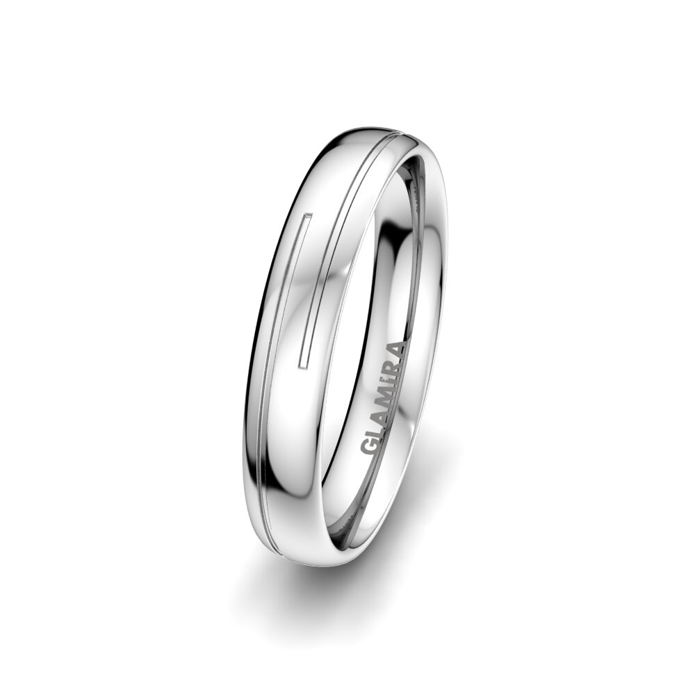 Men's Wedding Ring Bright Line 4 mm