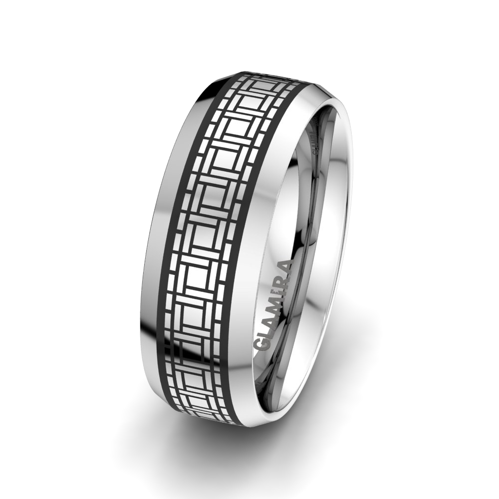 Men's Wedding Ring Florid Cover 8 mm
