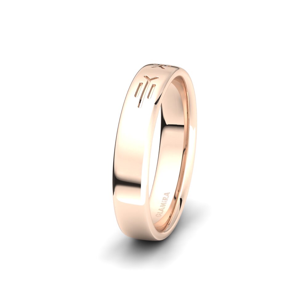 Men's Wedding Ring Spectacular Flower 5 mm